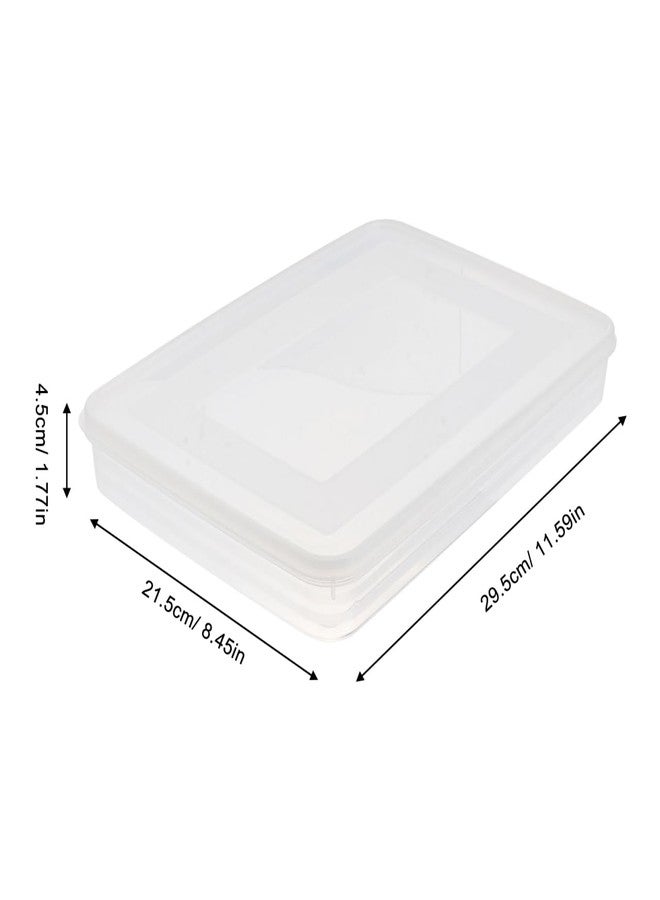 HOMSFOU 2pcs Dumpling Box Containers for Fridge Large Plastic Container Flat Storage Bins Stackable Food Storage Containers Refrigerator Box Dumpling Case Kitchen Supply Dumpling Tray - Image 2