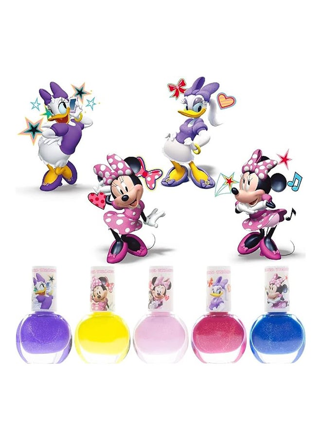TOWNLEY GIRL - Disney Minnie Mouse Non-toxic Peel Off Nail Polish Set For Girls, Glitter And Opaque Colours Age 3+, Pack Of 15 - Image 1