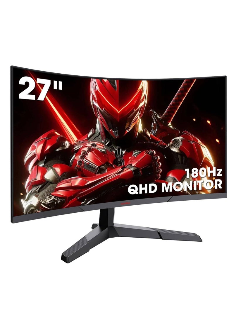 KOORUI KOORUI 27" QHD VA Display 27E6QCA Gaming Curved Monitor, Black | 27E6QCA - Image 1