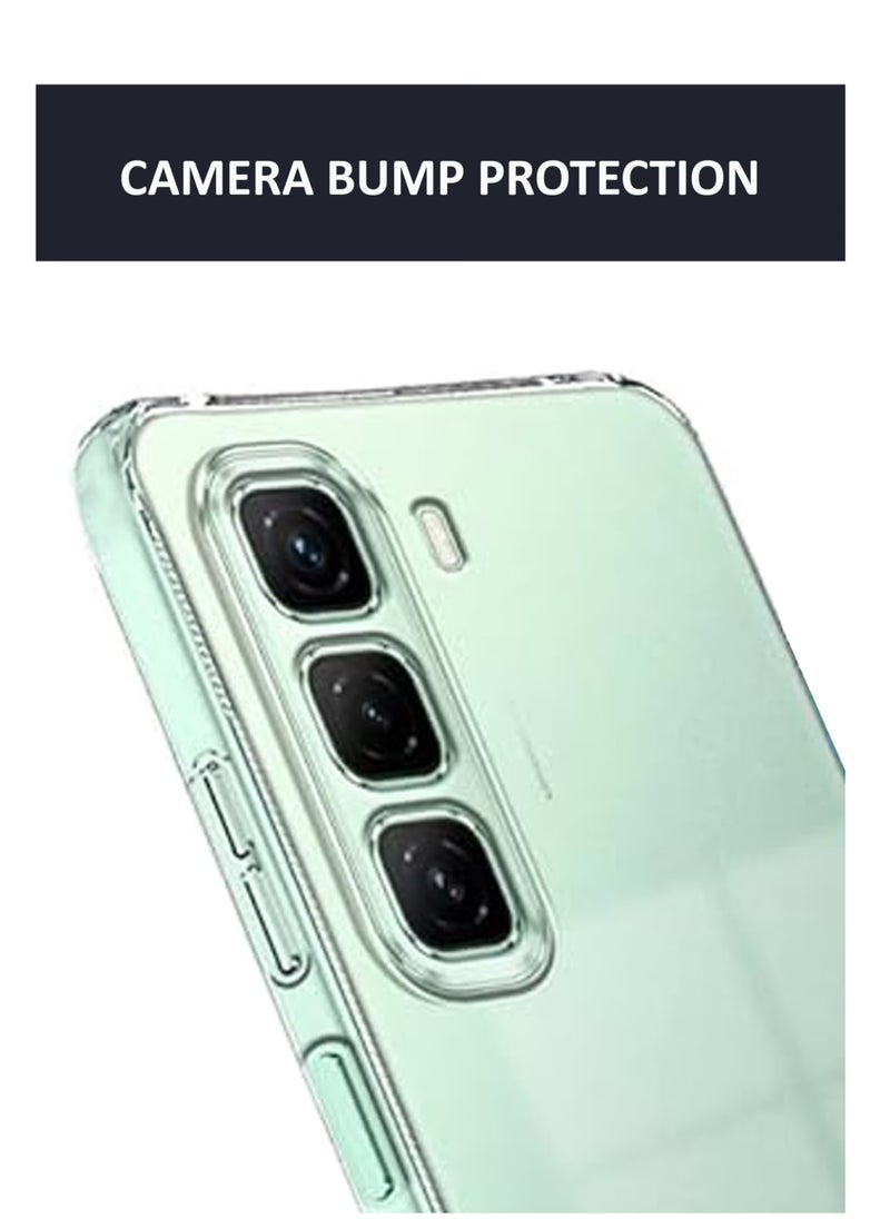 Beauenty For Infinix Hot 50 Pro 4G Shock Proof Case Cover - Ultra Clear, Durable  Accurate Cut-outs - Scratch, Dust  Smudge Protection - Clear Silicon Back Cover for Infinix Hot 50 Pro 4G  - Image 4
