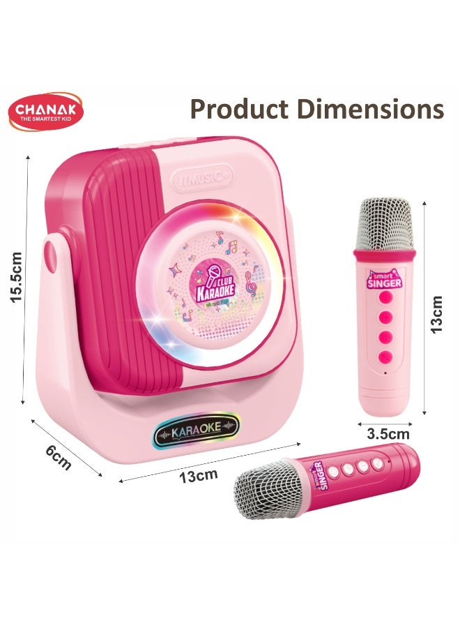 Chanak Smart Singer Bluetooth Wireless Karaoke Microphone with 2 Mics & Built-in Mini Speaker, USB Type-C Fast Charging Cable, Premium Plastic Body, Fun Musical Toy for Kids Age 3 Years and Above - Image 3