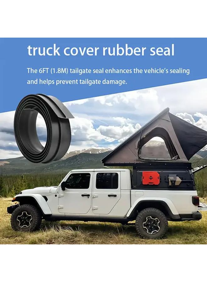 Universal 194cm Rubber Seal Strip For Double Flap Rear Doors And RV Roof Box Cover - Image 5