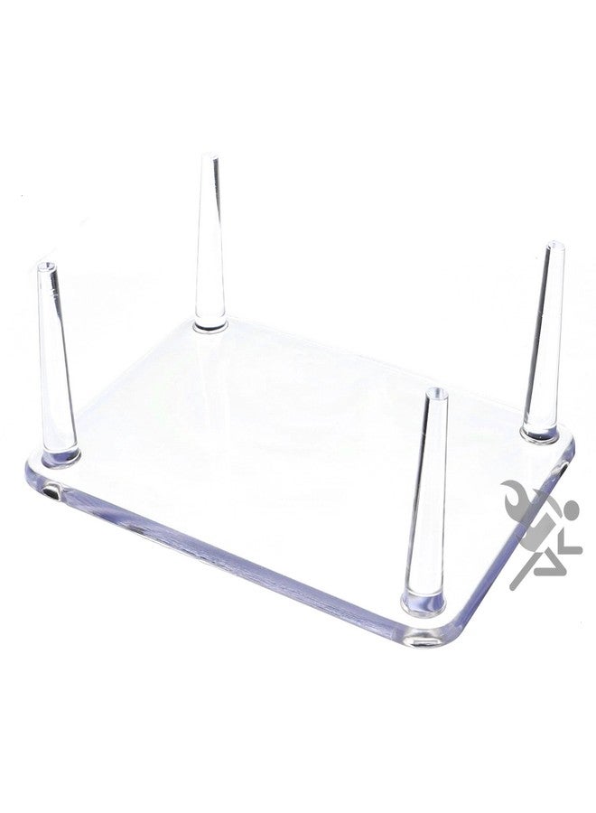 OnFireGuy 6.25" Four-Peg Acrylic Display Stand Easel | 2-1/4" H x 6-1/4" W x 4-1/2" D | Ideal for Displaying Hunting Decoys, Geodes, Fossils, Minerals, and Much More - Image 1