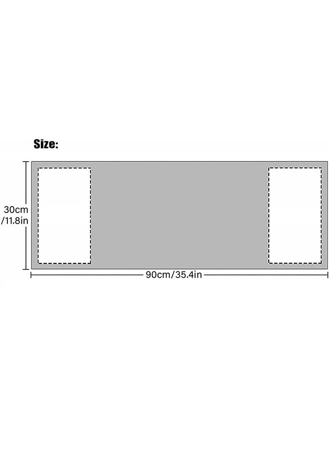 Beauenty Microwave Oven Cover, Dustproof Protector Decorative Kitchen Appliance Cover, with Side 4 Storage Organizer Bags 11.8x35.4  - Image 2