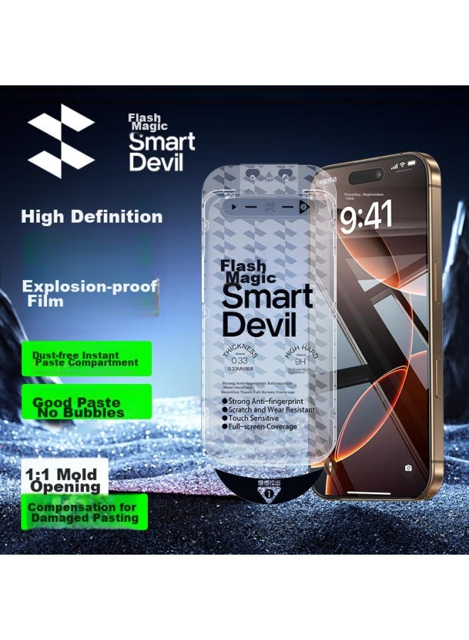 Smartdevil Tempered Glass Screen Protector For Apple Iphone 16 Pro Max, Anti-shock, Anti-dust, Full Coverage, Anti-fingerprint, Ultra-thin, Large Window, Dust-free, High Definition, No White Edges - Image 1