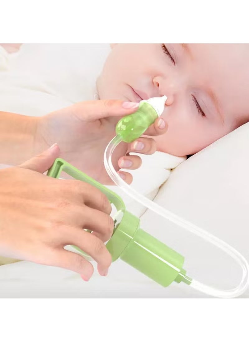 Geustos Baby Nasal Aspirator, Hand Pulled Negative Pressure Baby Nose Sucker, Newborn Baby Toddlers Cleans Snot and Anti Reflux Nasal Congestion (Green)  - Image 1