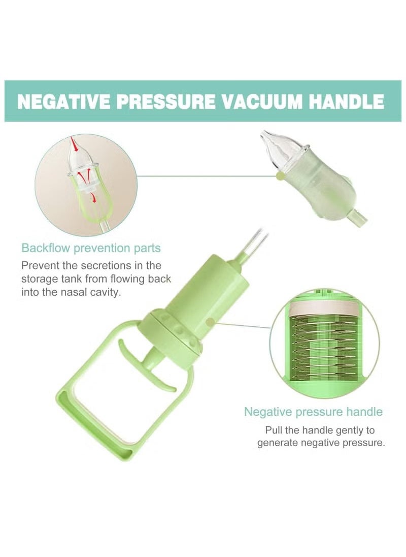 Geustos Baby Nasal Aspirator, Hand Pulled Negative Pressure Baby Nose Sucker, Newborn Baby Toddlers Cleans Snot and Anti Reflux Nasal Congestion (Green)  - Image 3