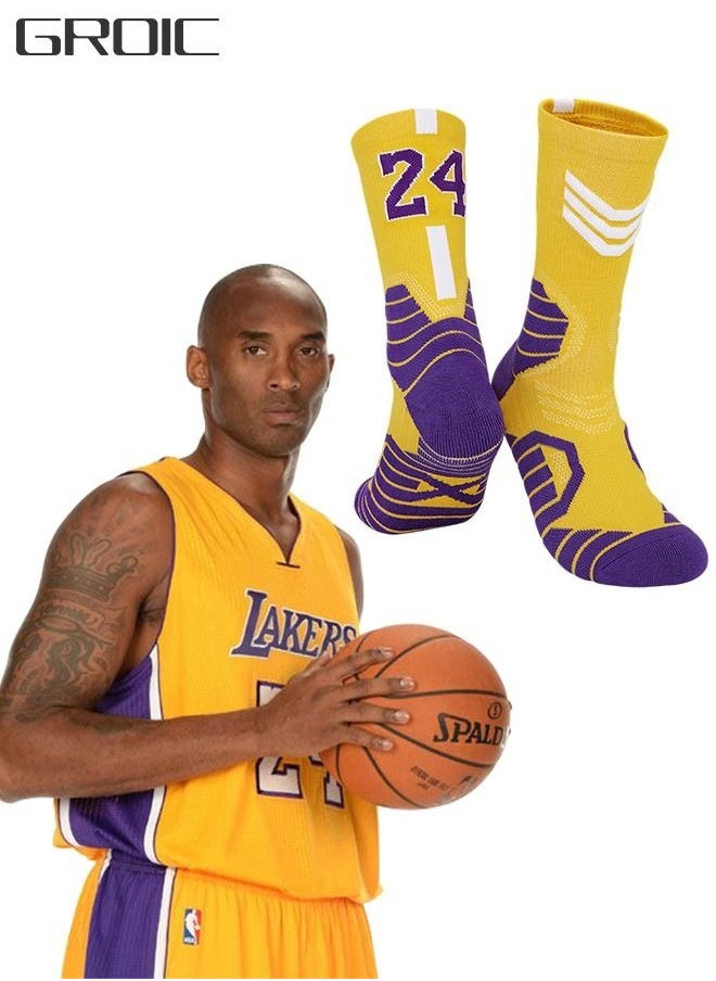 GROIC Elite Basketball Socks, Athletic Socks with 3D Ankle Protection, Football Socks & Running Socks, Compression Cushion Sport Socks Unisex  - Image 1