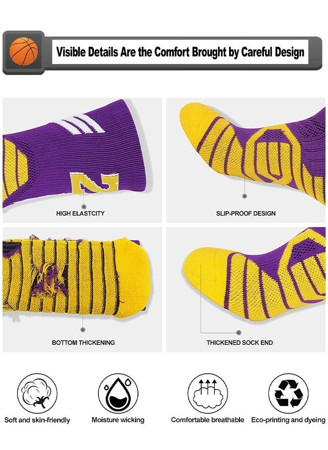 GROIC Elite Basketball Socks, Athletic Socks with 3D Ankle Protection, Football Socks & Running Socks, Compression Cushion Sport Socks Unisex  - Image 3