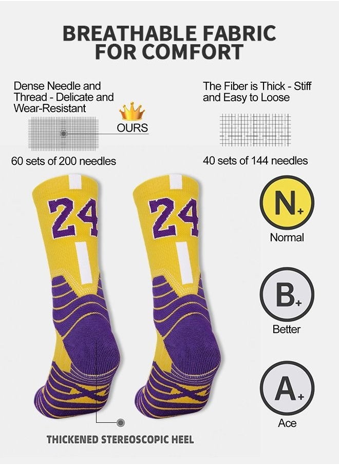 GROIC Elite Basketball Socks, Athletic Socks with 3D Ankle Protection, Football Socks & Running Socks, Compression Cushion Sport Socks Unisex  - Image 4