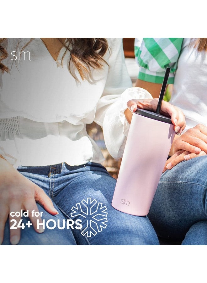 Simple Modern Insulated Tumbler with Lid and Straw | Iced Coffee Cup Reusable Stainless Steel Water Bottle Travel Mug | Gifts for Women Men Her Him | Classic Collection | 20oz | Almond Birch - Image 4