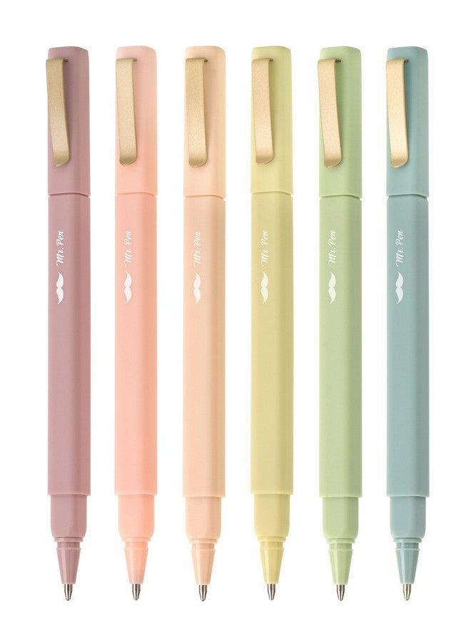 Mr. Pen - Aesthetic Pens, 6 Pack, Black Ink, Fast Dry, No Smear Bible Pens No Bleed Through, Fine Point Pen, Ballpoint Pens Ballpoint, Fine Tip Pens For Note Taking, Pens Aesthetic - Image 1