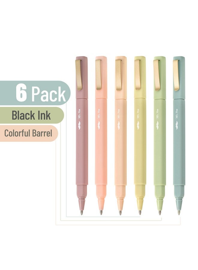 Mr. Pen - Aesthetic Pens, 6 Pack, Black Ink, Fast Dry, No Smear Bible Pens No Bleed Through, Fine Point Pen, Ballpoint Pens Ballpoint, Fine Tip Pens For Note Taking, Pens Aesthetic - Image 2