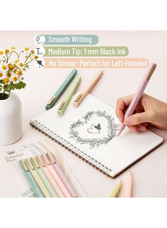 Mr. Pen - Aesthetic Pens, 6 Pack, Black Ink, Fast Dry, No Smear Bible Pens No Bleed Through, Fine Point Pen, Ballpoint Pens Ballpoint, Fine Tip Pens For Note Taking, Pens Aesthetic - Image 4