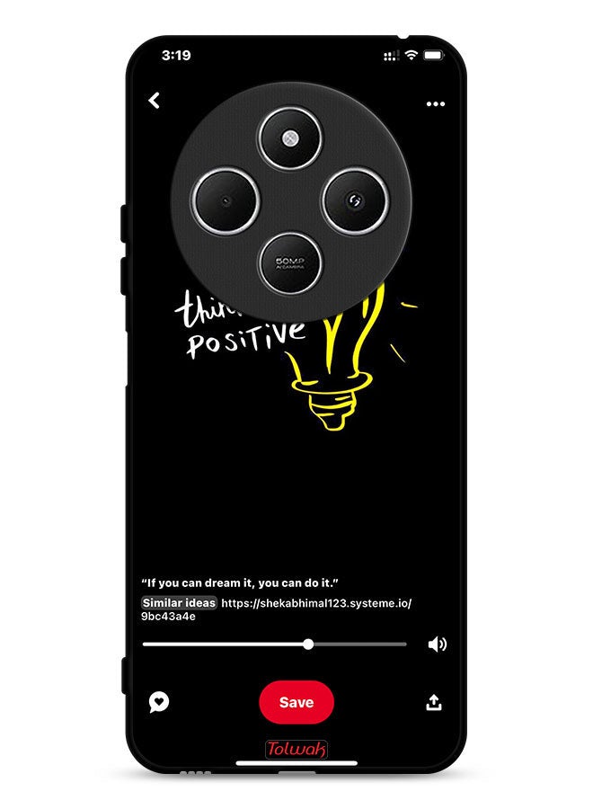 Tolwak Xiaomi Redmi 14R 5G Protective Case Cover Think Positive - Image 1