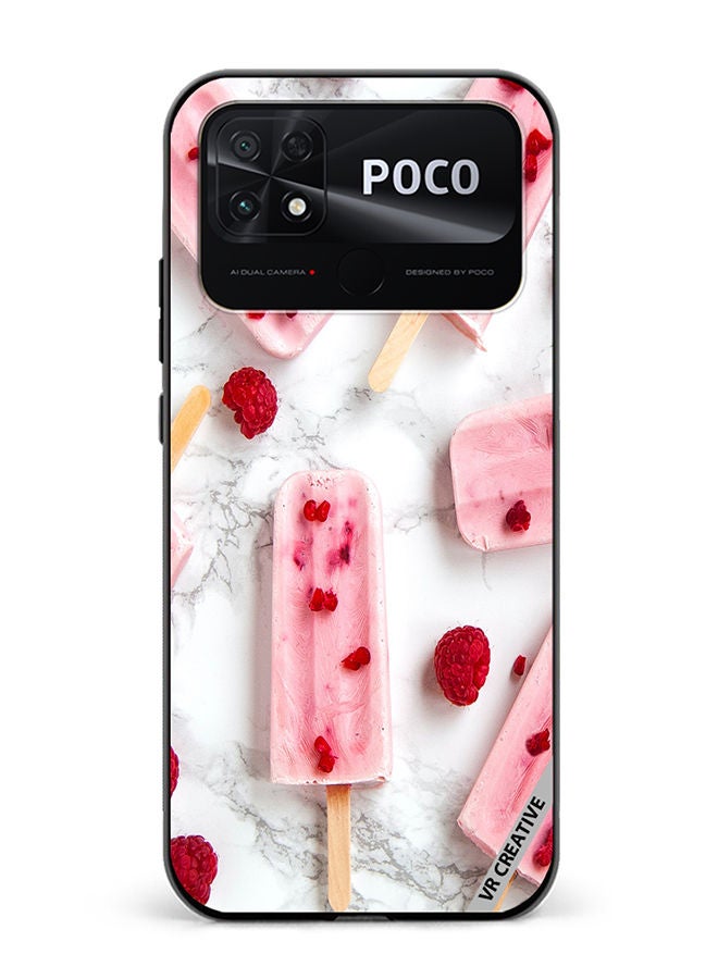 VR CREATIVE Protective Case Cover For Xiaomi Poco C40 Gulabi Icecream Design Multicolour - Image 1