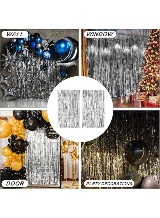 5 قطع - ستارة خلفية من رقائق معدنية لامعة - Image 4