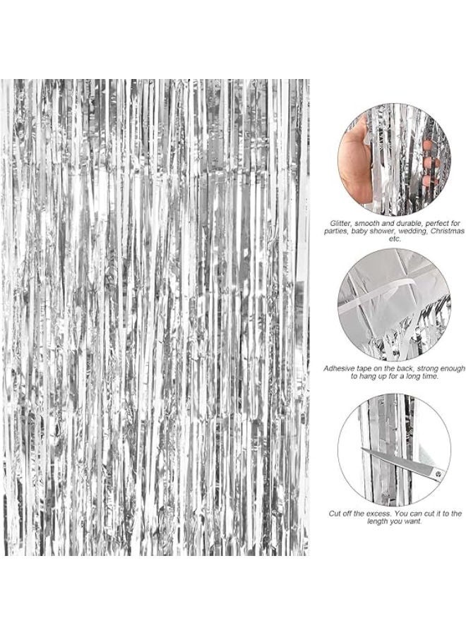 5 قطع - ستارة خلفية من رقائق معدنية لامعة - Image 3