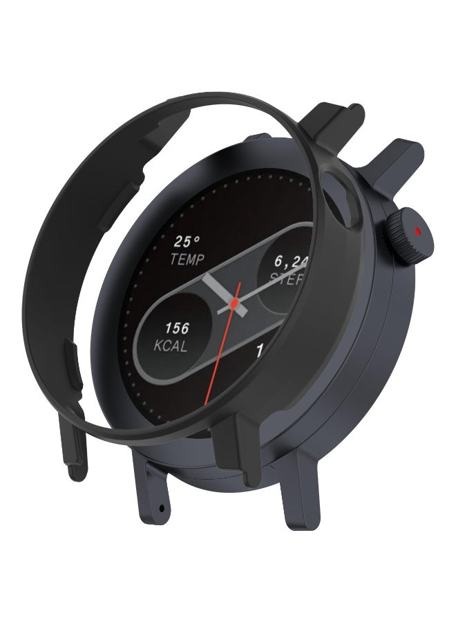 Case for CMF Watch 3 Pro Smartwatch PC Hollow Watch Case Anti Fall and Scratch Resistant Edge Protector Bumper Frame (Black) - Image 1