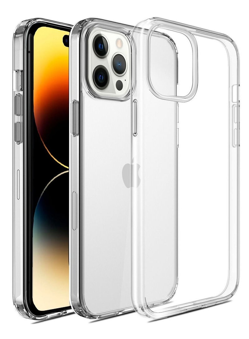 iPhone 14 Pro Case Crystal Clear Soft TPU Flexible Shockproof Slim Transparent Back Cover 6.1 inch