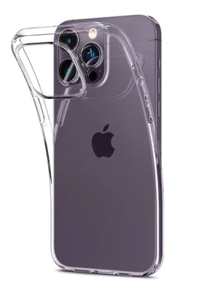 iPhone 14 Pro Case Crystal Clear Soft TPU Flexible Shockproof Slim Transparent Back Cover 6.1 inch