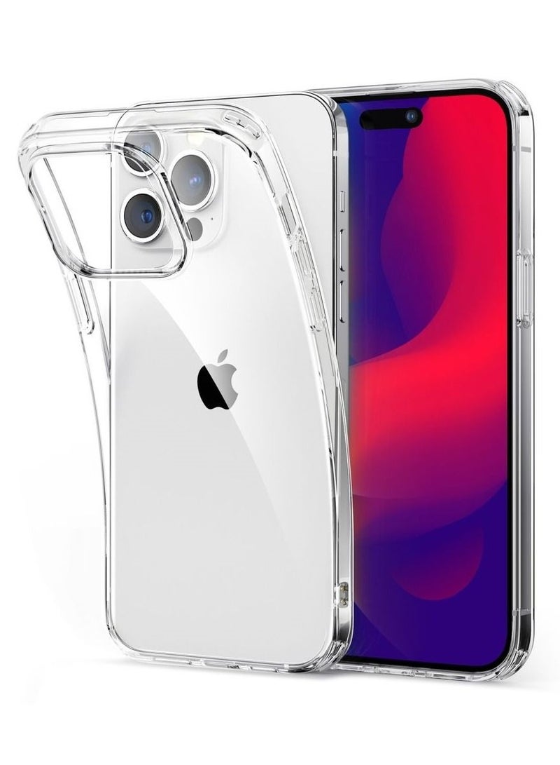 iPhone 14 Pro Case Crystal Clear Soft TPU Flexible Shockproof Slim Transparent Back Cover 6.1 inch