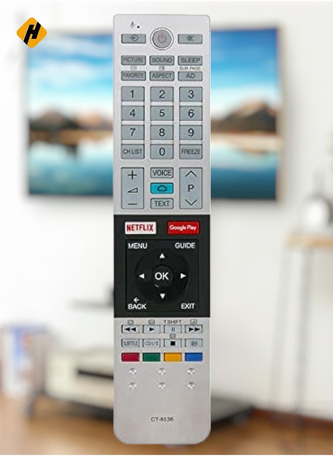 HuHa New CT-8536 Replacement Remote Control fit for Toshiba Ultra-HD Android TV 58U7880AZ U7880*SERIES 