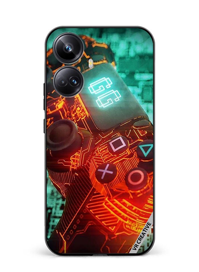 VR CREATIVE Protective Case Cover For Realme 10 Pro Plus Ps4 Controller Design Multicolour - Image 1