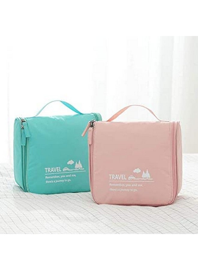 Flywind Hanging Toiletry Bag,Cosmetic Travel Bag with Hook & Elastic Band Compact Multifunction Cosmetic Organizer Beauty Pouch Makeup Vanity Box (Pink) - Image 5