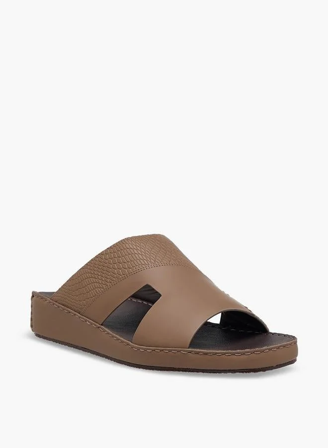 دوتشيني Men Textured Leather Arabic Sandals