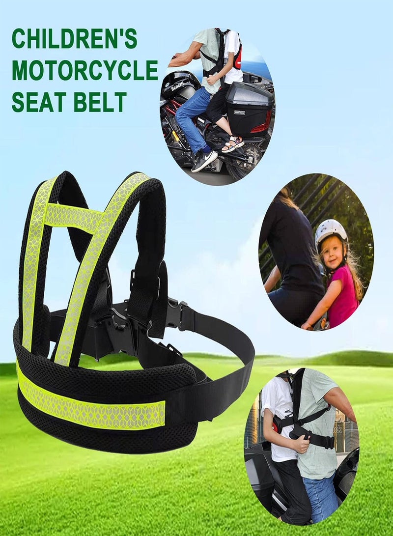 GGOOT Children's Motorcycle Seat Belt - Safety Belt for Kids Bikes | Reflective Webbing Kids Motorcycle Seat Belt - Image 2