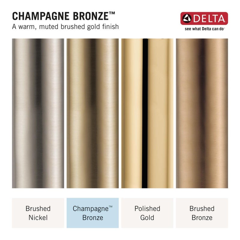 Delta Faucet 14-Inch Ceiling Mount Shower Arm And Flange Gold Straight Shower Arm Champagne Bronze U4998-Cz - Image 4