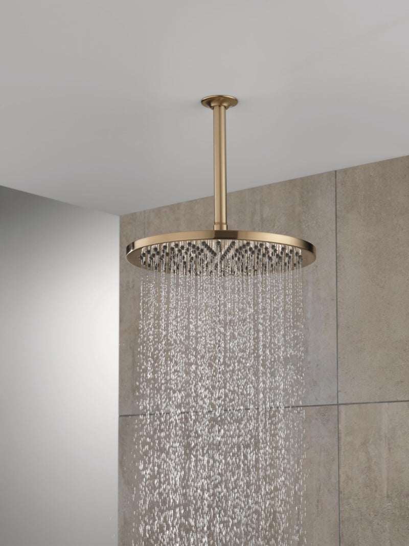 Delta Faucet 14-Inch Ceiling Mount Shower Arm And Flange Gold Straight Shower Arm Champagne Bronze U4998-Cz - Image 5