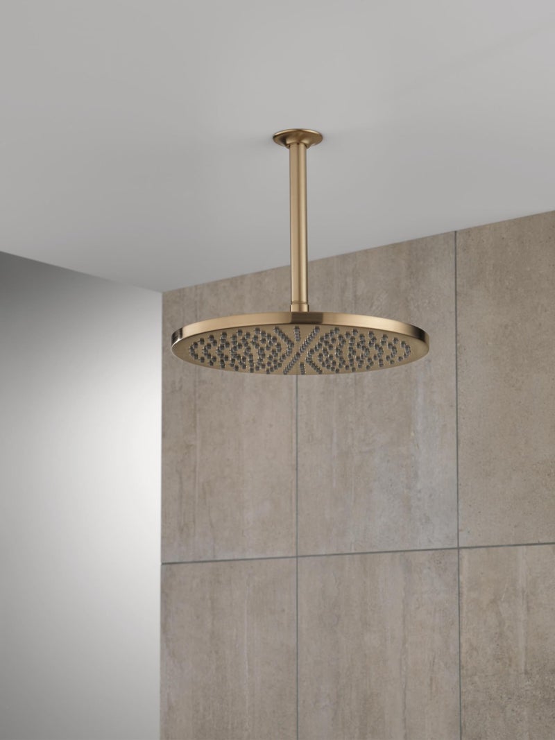 Delta Faucet 14-Inch Ceiling Mount Shower Arm And Flange Gold Straight Shower Arm Champagne Bronze U4998-Cz - Image 2