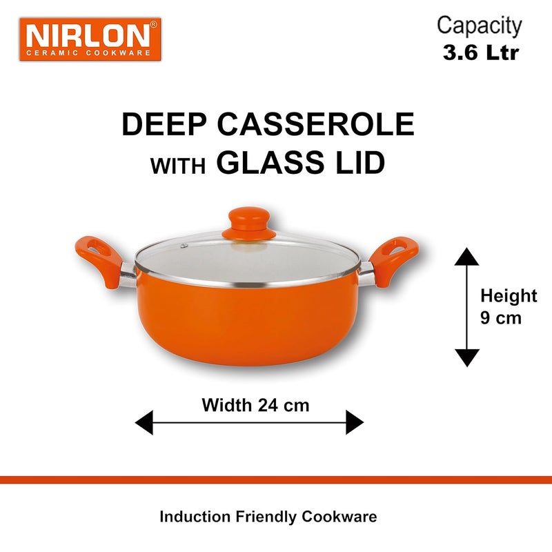 Nirlon Nirlon Induction Based 5 Layer Coated Non-Stick Ceramic Kitchenware Gift 4-Pieces Set - Image 3