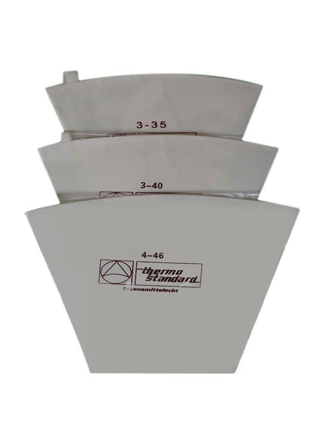 3-Piece Re-Useable Cotton Pastry Bag White/Black