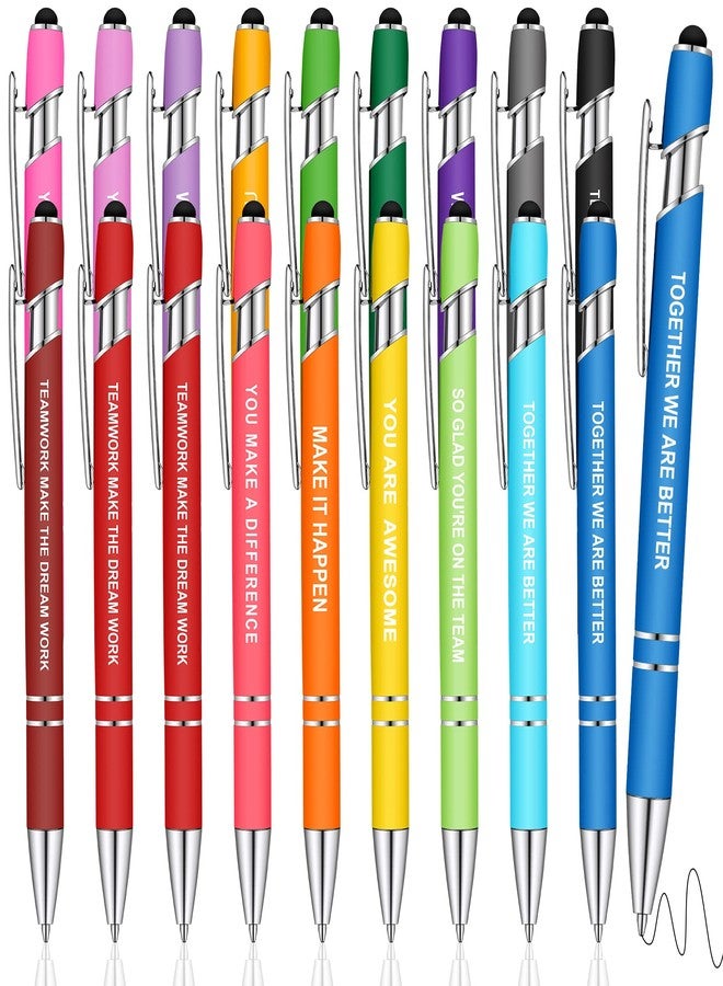 Supervitae 18 Pcs Employee Appreciation Gifts Pens Bulk Team Building Ballpoint Pen Metal Employees Thank You Gift Inspirational for Back to School Coworker Office Worker Staff Teacher Doctor Volunteer - Image 1