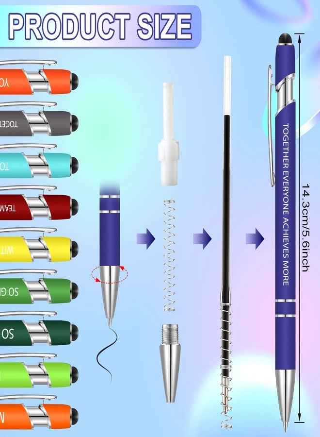 Supervitae 18 Pcs Employee Appreciation Gifts Pens Bulk Team Building Ballpoint Pen Metal Employees Thank You Gift Inspirational for Back to School Coworker Office Worker Staff Teacher Doctor Volunteer - Image 2