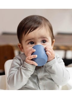 ezpz Kids Sippy Cup Tiny Cup (Sage) 100% Silicone Training For Infants Designed By A Pediatric Feeding Specialist 6 Months Above  - Image 3