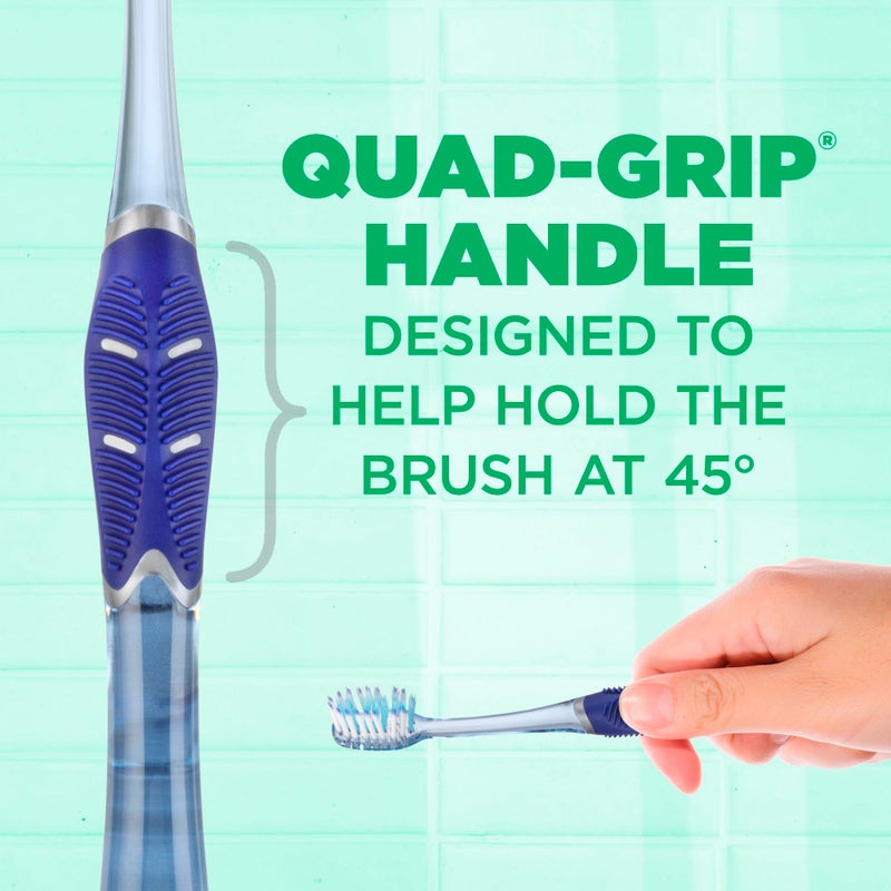 GUM Technique Deep Clean Toothbrush - Compact Head - Soft Toothbrushes for Adults with Sensitive Soft Bristles, 3 Count - Image 3