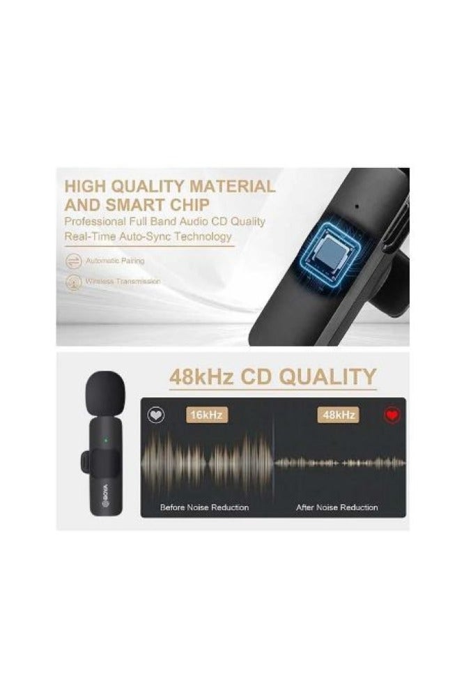 BOYA BOYA BY‑MW3 Dual Wireless Lavalier Microphone – Type‑C & Lightning, Plug‑and‑Play - Image 5