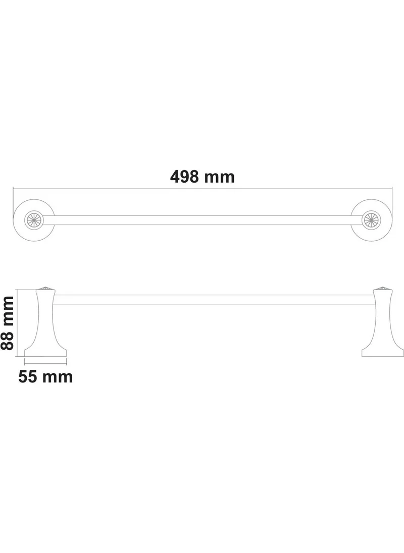 Saray Banyo Saray Bathroom Santino Chrome Long Towel Bar