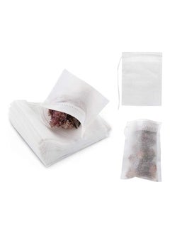 Generic 100Pcs Tea Bags Empty Paper Tea Filter Bags Disposable Infuser With Drawstring 2.4 X 3.1 Inch / 6 X 8 Cm 