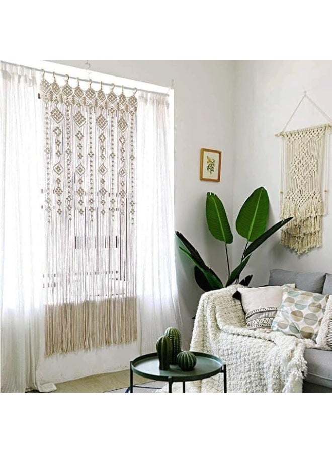 انتيكيانو مكرميه معلقه علي الحائط مصنوعه يدويا بتصميم بوهيمي لتزيين غرفة المعيشه والمنزل - Image 4