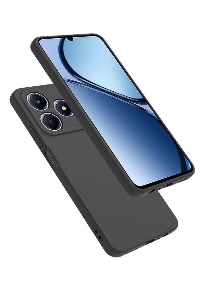 【1+1+1 Sets】for Realme C63/ Realme Note 60 Case & Screen Protector & Magnetic Ring Holder Frosted Pudding Material TPU Cover with Tempered Glass Screen Protector,Ring Holder Suitable for Car Magnetic Attraction