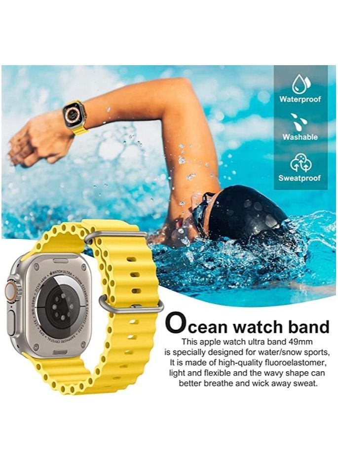 4 Pack Sport New Silicone Band Compatible with Apple Watch Ultra Ocean 42/44/45/49mm Strap for iWatch Series Ultra 8 7 6 5 SE - Image 2