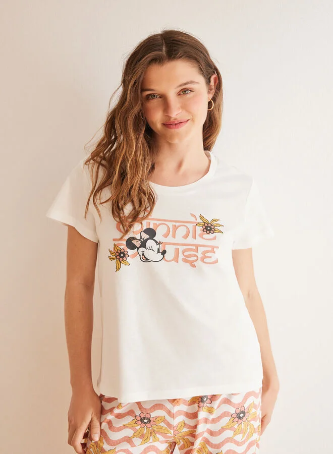 women'secret Cotton ivory Minnie capri pyjamas