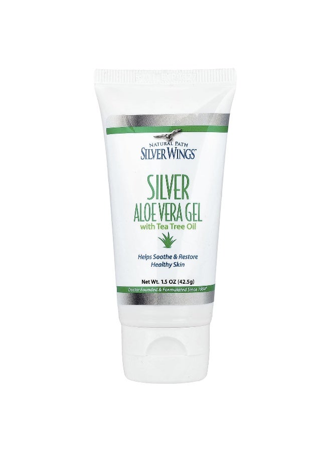 Natural Path Silver Wings Natural Path Silver Wings, Silver, Aloe Vera Gel with Tea Tree Oil, 1.5 oz (42.5 g) - Image 1