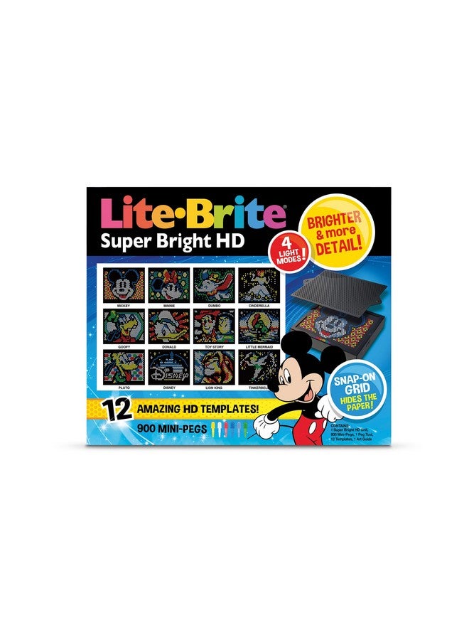 لايت برايت سوبر برايت اتش دي، إصدار ديزني - شاشة مضيئة إبداعية ريترو - لعبة تعليمية للأطفال، تعزز الإبداع، هدية للأولاد والبنات من سن 6 سنوات فما فوق - Image 4