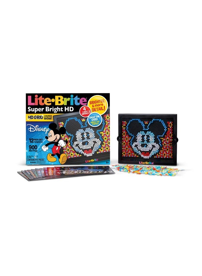 لايت برايت سوبر برايت اتش دي، إصدار ديزني - شاشة مضيئة إبداعية ريترو - لعبة تعليمية للأطفال، تعزز الإبداع، هدية للأولاد والبنات من سن 6 سنوات فما فوق - Image 1